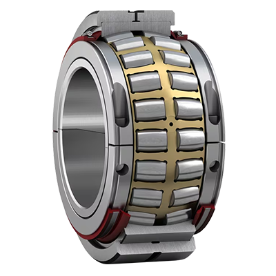 Split self-aligning roller bearings